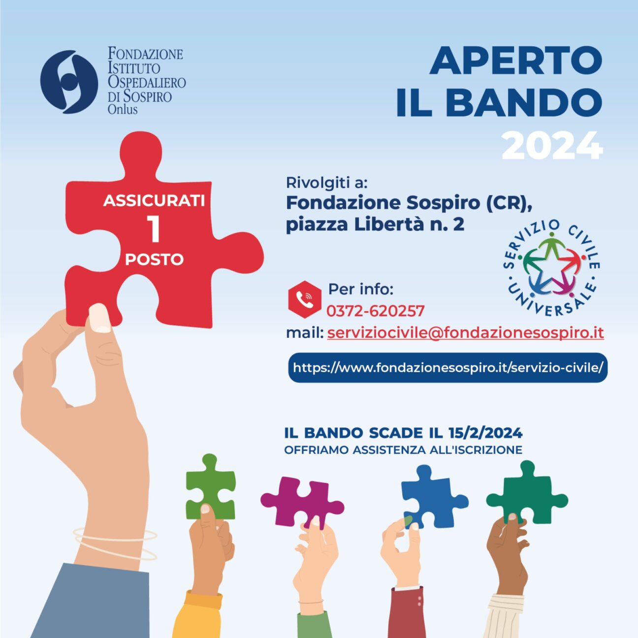 BANDO DI SELEZIONE 2024 – 2025 “BARRIERE MENTALI E BARRIERE FISICHE”