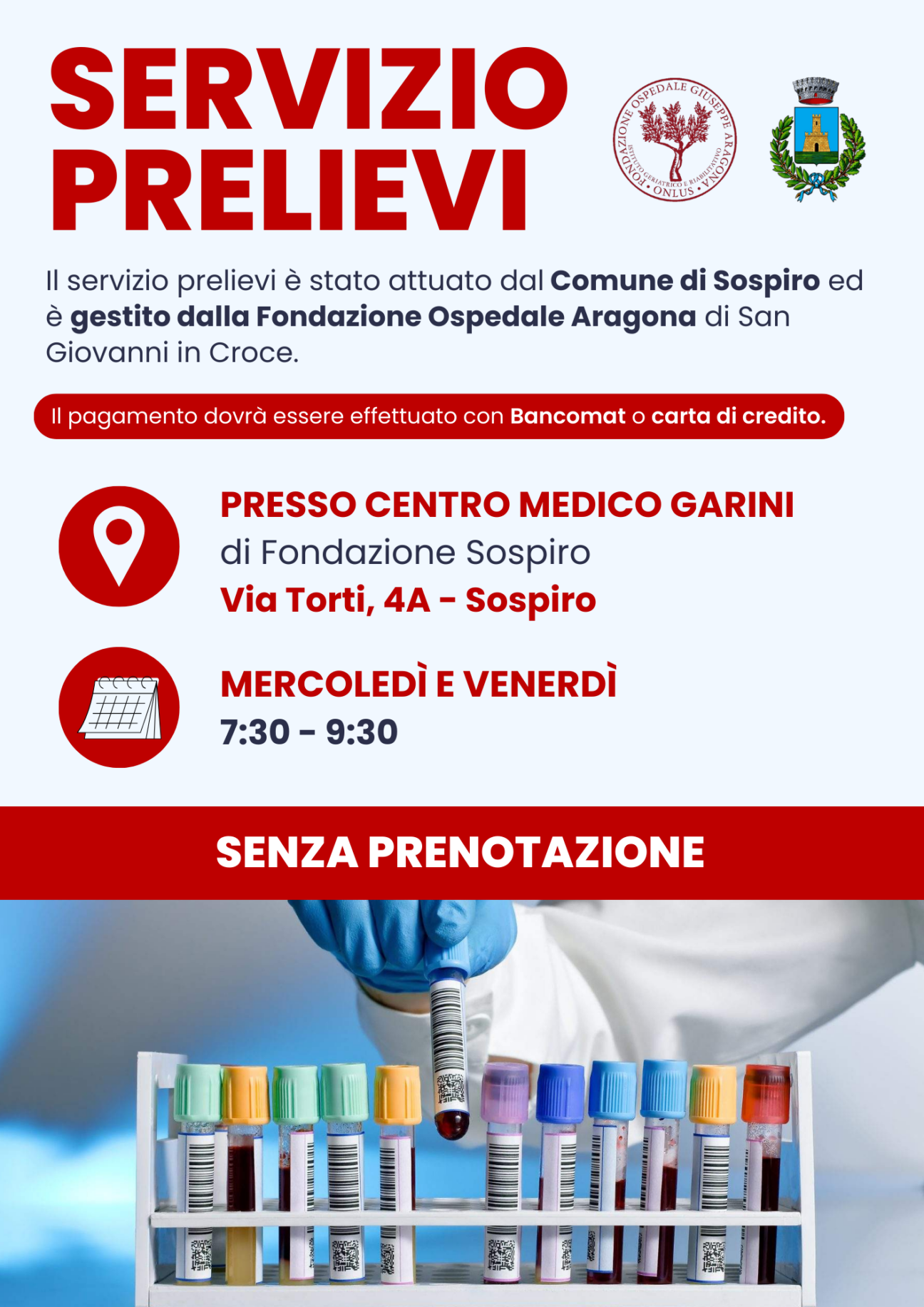 ATTIVAZIONE SERVIZIO PRELIEVI