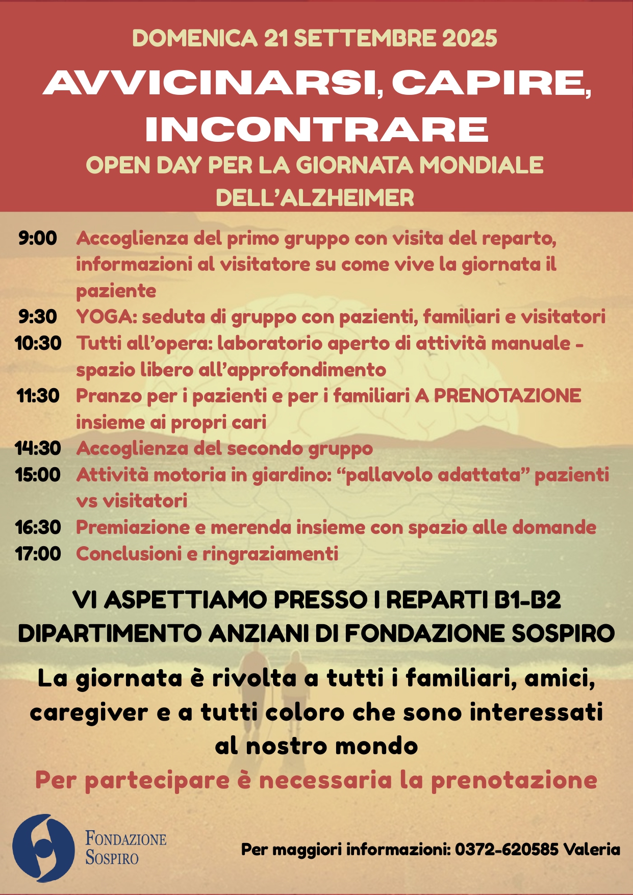 PROGRAMMA OPEN DAY 21 SETTEMBRE – GIORNATA MONDIALE DELL’ALZHEIMER