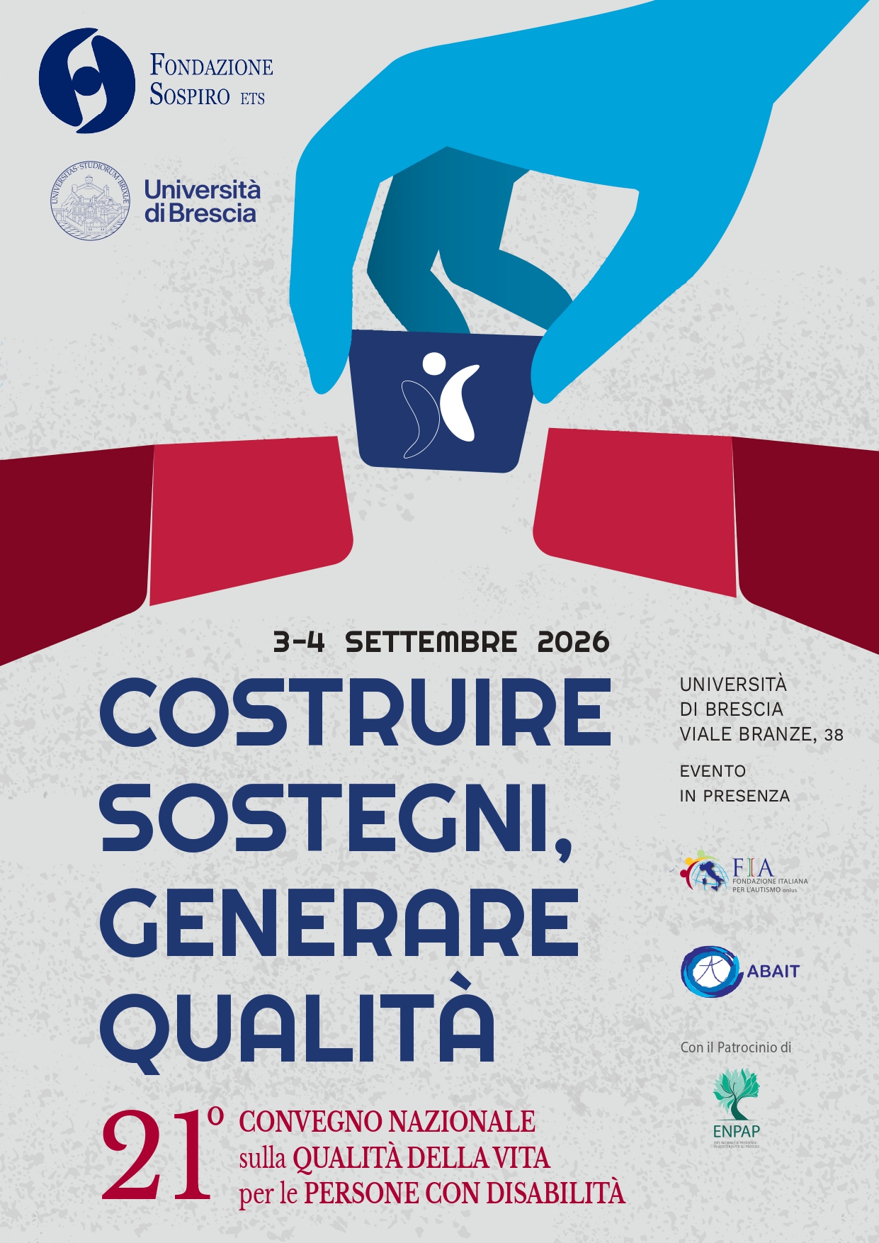 APERTE LE ISCRIZIONI – 21° CONVEGNO NAZIONALE SULLA QUALITA’ DELLA VITA PER LE PERSONE CON DISABILITA’